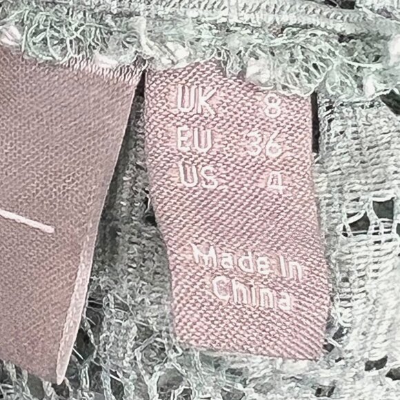 ASOS Maternity 8 Flutter Sleeves Midi Wrap Dress Sheer Not Lined - Picture 6 of 11